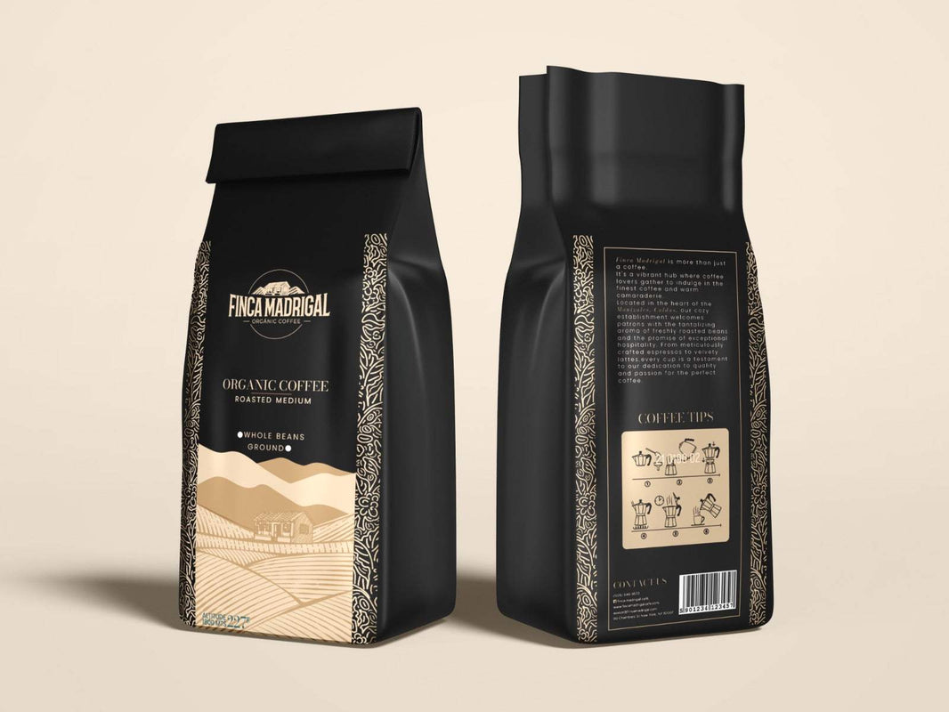 Dark Roast ground organic Colombian, artisanal roasted